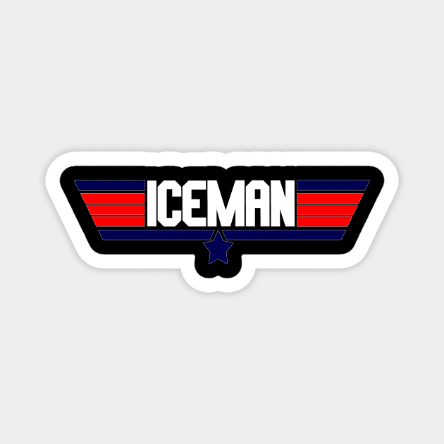 "Iceman" 80's action movie design Magnet by Yoda