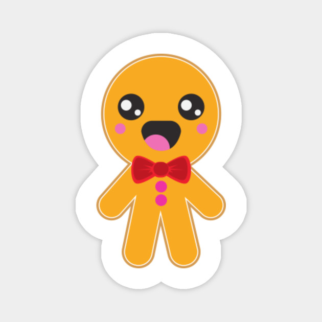 Kawaii Gingerbread Christmas Aimant Teepublic Fr