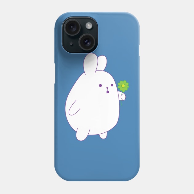 cute rabbit with flower Phone Case by sj_arts