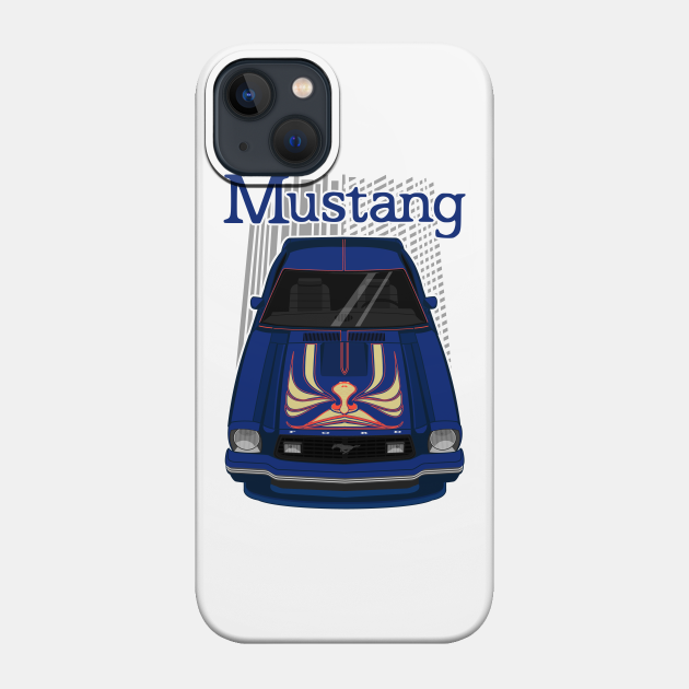 Mustang King Cobra 1978 - Blue - Car - Phone Case