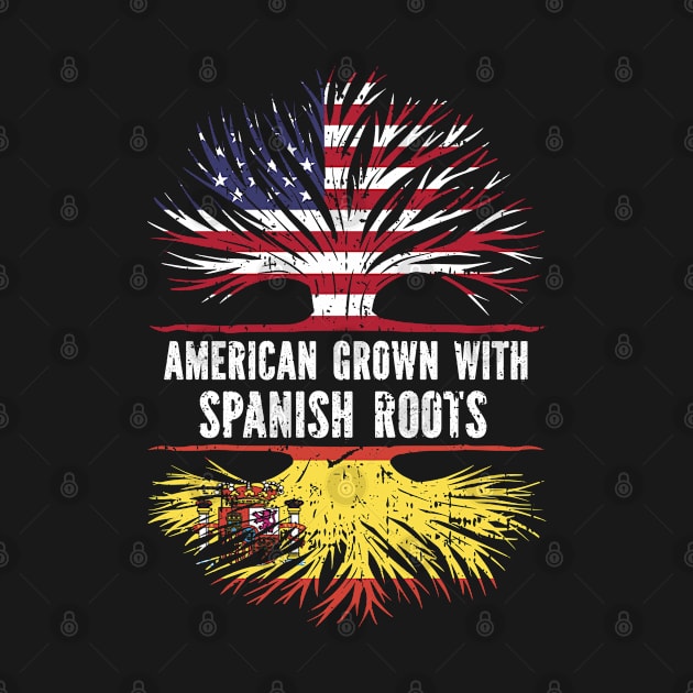American Grown with Spanish Roots USA Flag by silvercoin