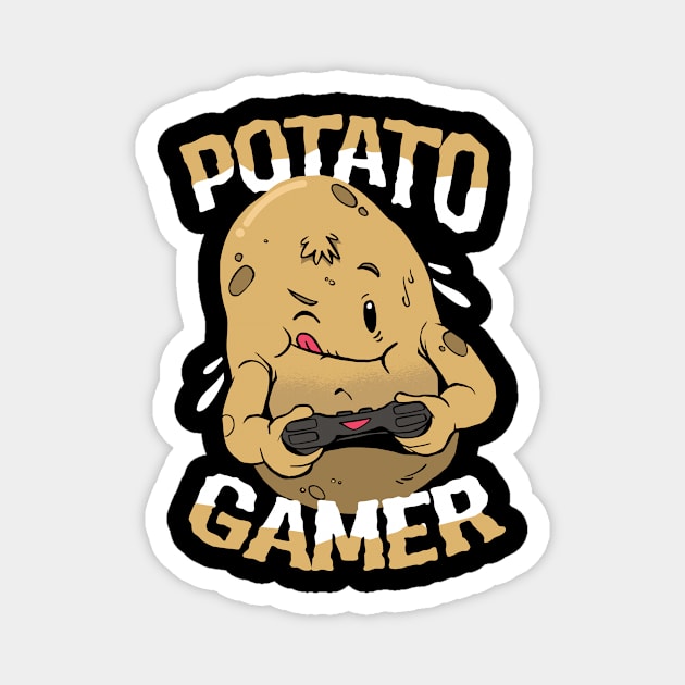 potato gamer Magnet by HBfunshirts