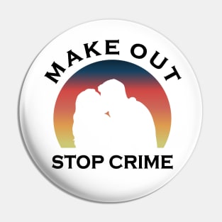 Chenford Make Out Stop Crime (black text) | The Rookie Pin