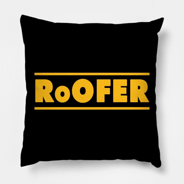 Dewalt Roofer Parody Design Pillow by Creative Designs Canada