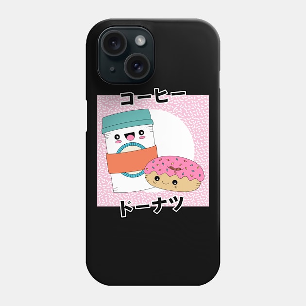 Cute Coffee Cup & Donut Phone Case by tramasdesign