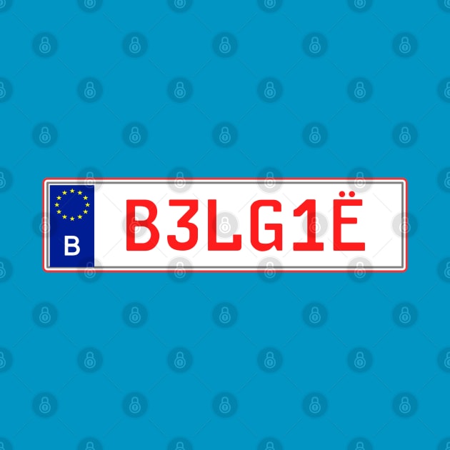 Belgium car license plate by Travellers