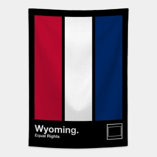 Wyoming State Flag // Original Minimalist Artwork Poster Design Tapestry