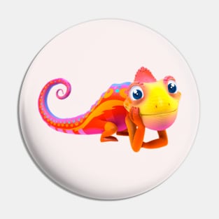 Funny Chameleon Pin