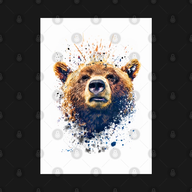 Bear face splatter by Voodoo Production