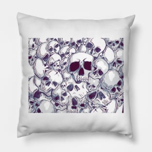 Pile of skulls Pillow