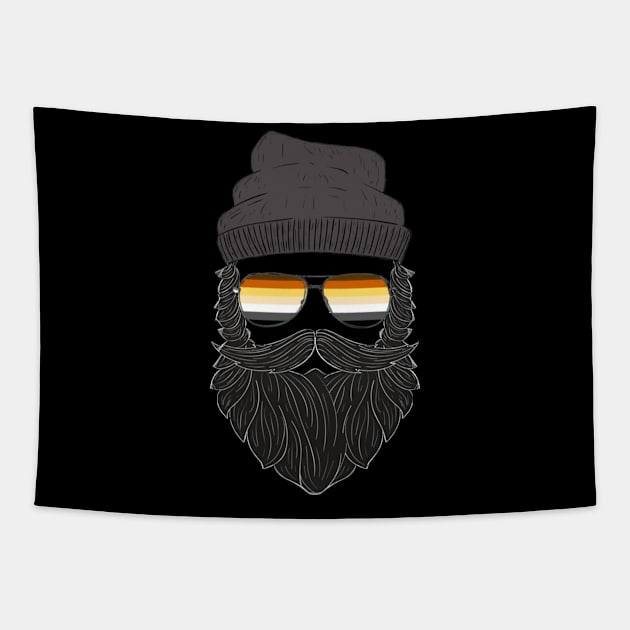 LGBT Hipster Daddy Bear Gay Pride Tapestry by zaymen.bouragba