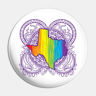 Texas Mandala Pride Pin