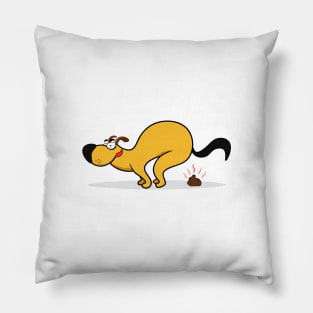 dogs pooping Pillow