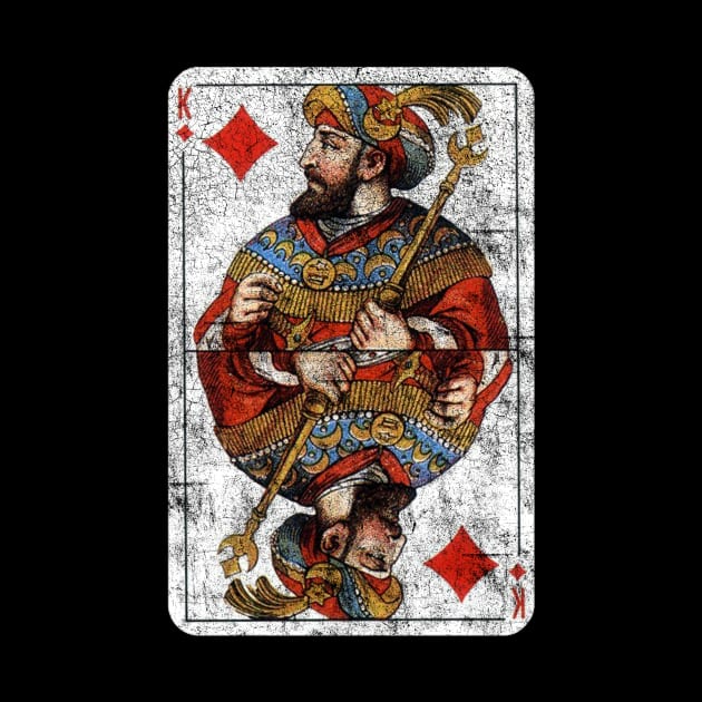 Vintage King of Diamonds Playing Card by vladocar