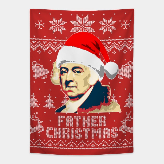 John Adams Father Christmas Tapestry by Nerd_art