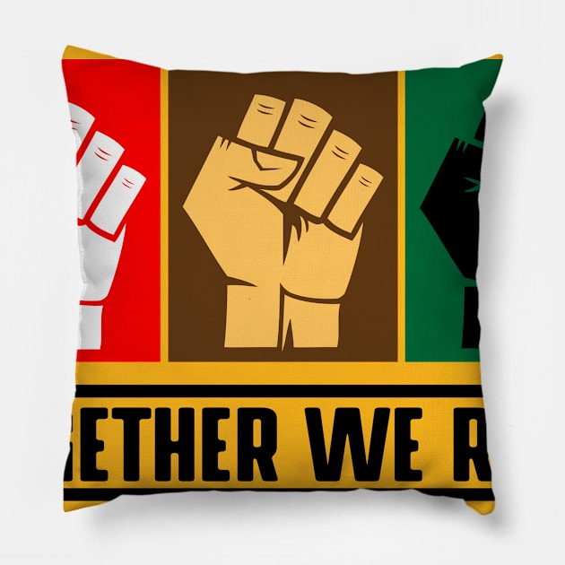 Black Lives Matter - Together We Rise Pillow by senomala