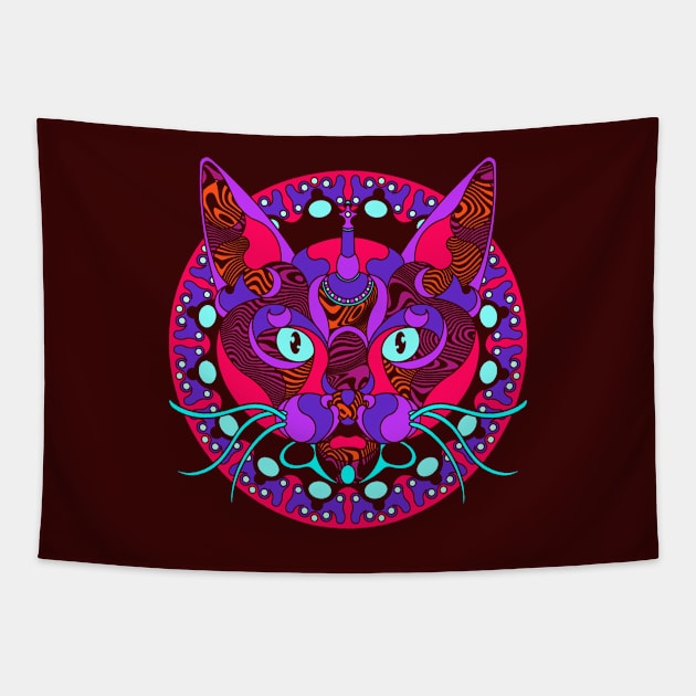 Chausie Tapestry by JAXXIArt