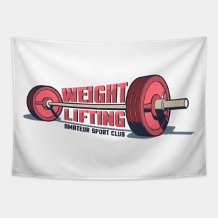 Weightlifting or powerlifting sports vintage print Tapestry