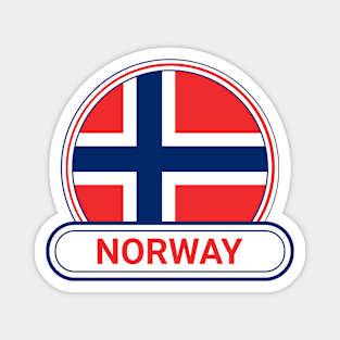 Norway Country Badge - Norway Flag Magnet