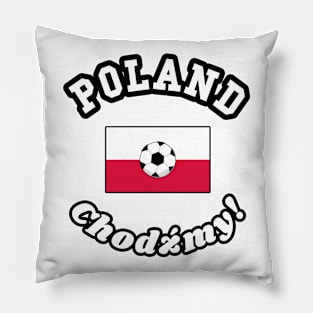 ⚽ Poland Soccer, Czerwony Orły, Let's Go! Chodźmy! Team Spirit Pillow