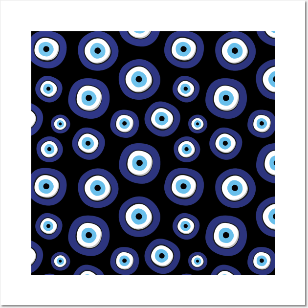 Wall Art Print, evil eye pattern