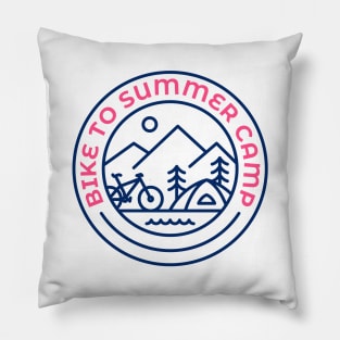 Bike to Summer Camp Pillow