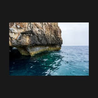 Steep cliff leading to Mediterranean Sea T-Shirt