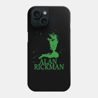 Alan Rickmanvintage//greensolid Phone Case