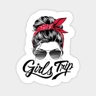 Girls trip Messy bun Summer Magnet