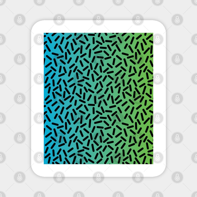 90s Retro Pattern Teal Green Gradient Magnet by SubtleSplit