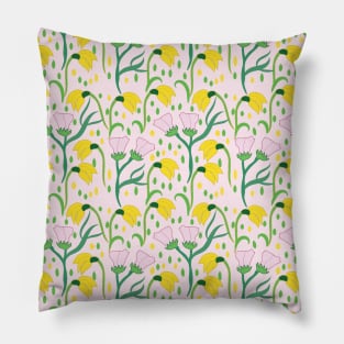 Beautiful Floral Natural Botanical Textile Seamless Pattern Design Pillow