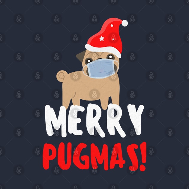 Merry Pugmask! Funny Christmas Pug by applebubble