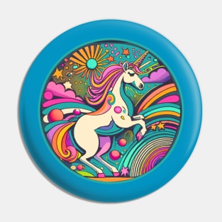 UNICORN POP ART COLORFUL FANTASY Pin