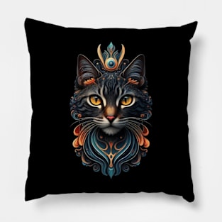 Fantasy Cat Lover Cat Owner Cat Mum Cat Dad Lover of Cats Loves Cats Fantasy Art Best Cat Pillow