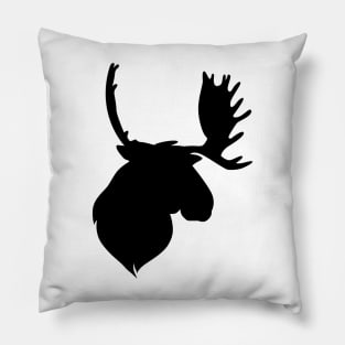 Deer Head Silhouette Pillow