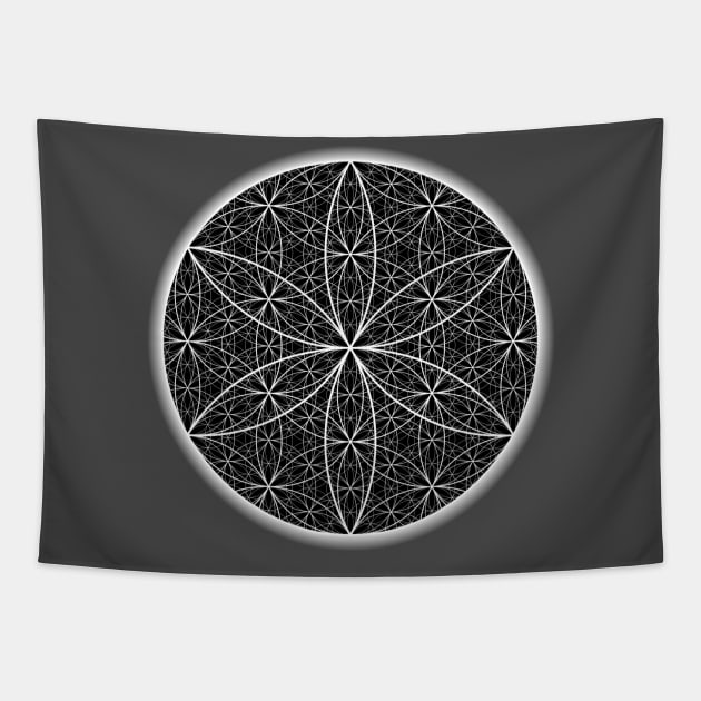 Dimensional Flower of Life 2 Tapestry by ShineYourLight