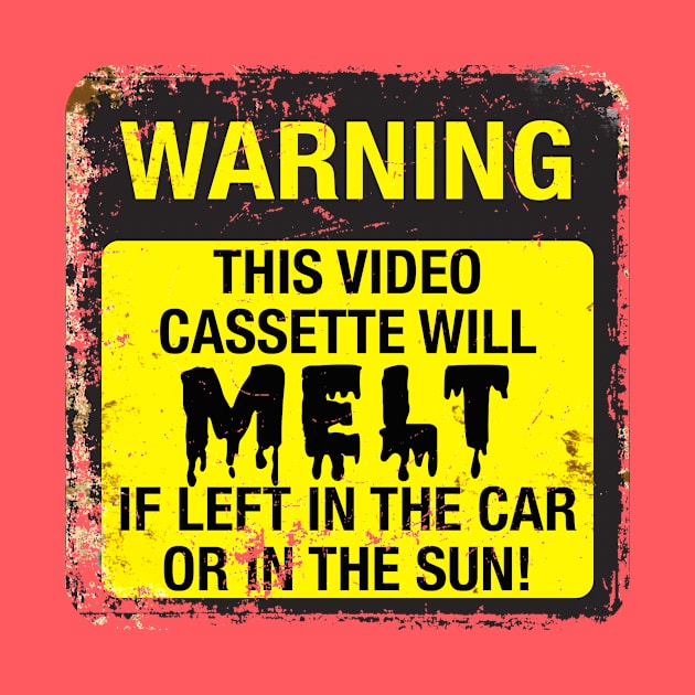 Retro VHS Heat Warning Label by spiralrewind