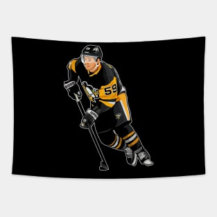 Jake Guentzel #59 Move The Puck Tapestry