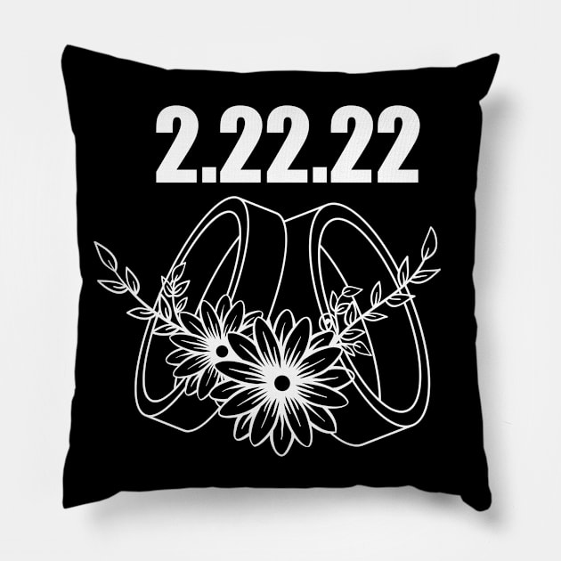 Twosday 2022 - Marriage tee Wedding on Twosday Pillow by alcoshirts