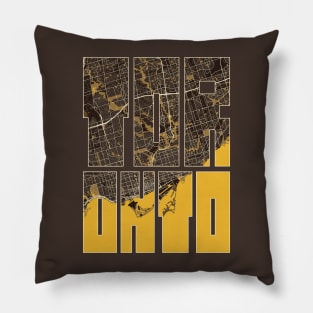 Toronto, Canada City Map Typography - Pastel Pillow