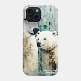 Polar Bear Animal Art Decor Paint Mosaic Phone Case