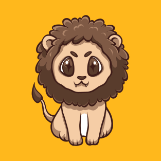 cute lion sitting illustration T-Shirt