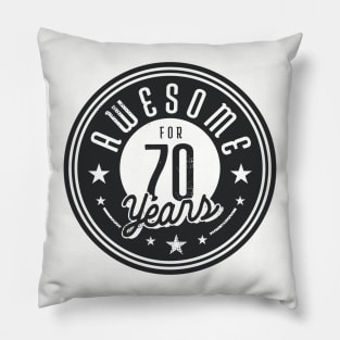 Vintage Awesome for 70 Years // Retro 70th Birthday Celebration B Pillow