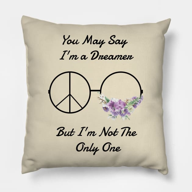 John Lennon Quote Pillow by cerenalkan