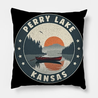 Perry Lake Kansas Sunset Pillow