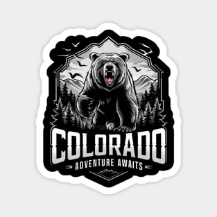 Colorado Adventure Awaits Mountain Nature Outdoors Retro Magnet