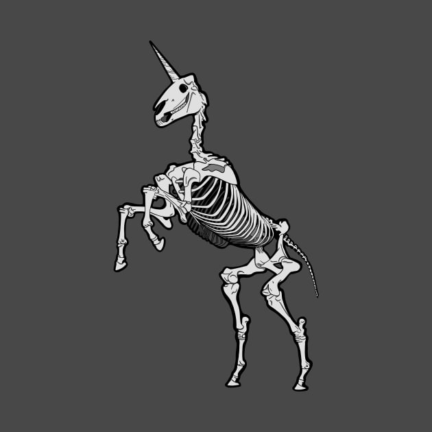 Skeleton Unicorn by JBeasleyDesigns
