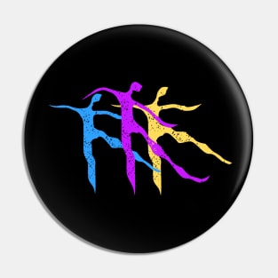 Modern Creative Colorful Dancers Pin