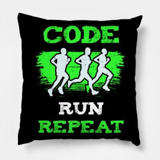 Code Run Repeat Pillow