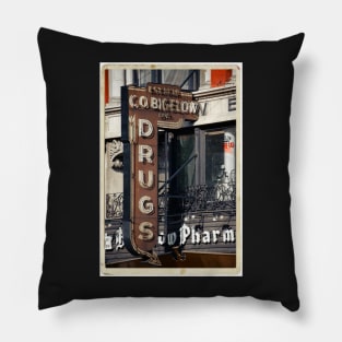 Drugstore in the West Village - Kodachrome Postcards Pillow